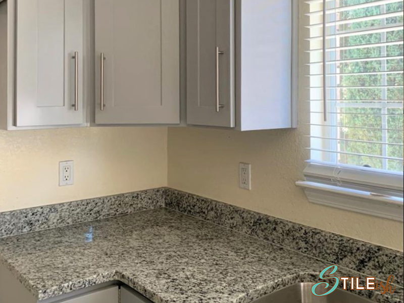 Gray kitchen cabinets