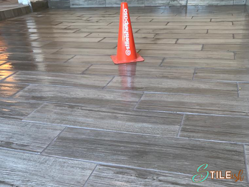 ceramic wood look tile gray