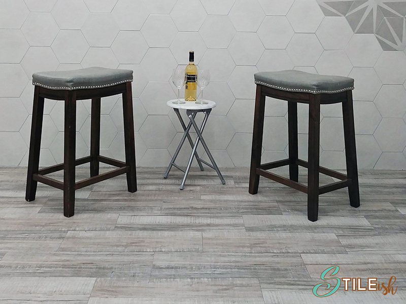 stileish accent wall hexagon