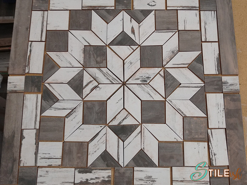 Custom tile medallion bloom