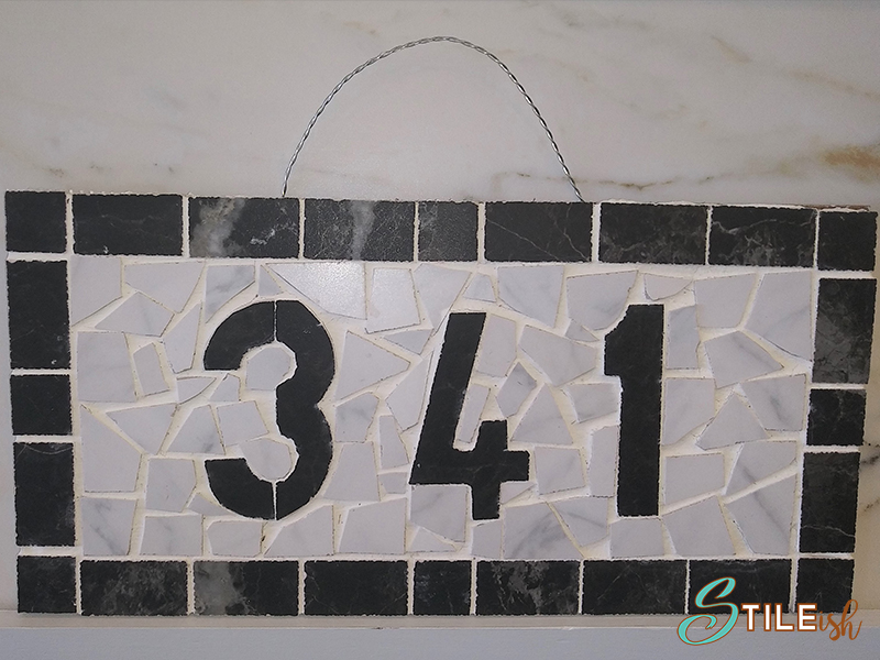 Tile house sign 341